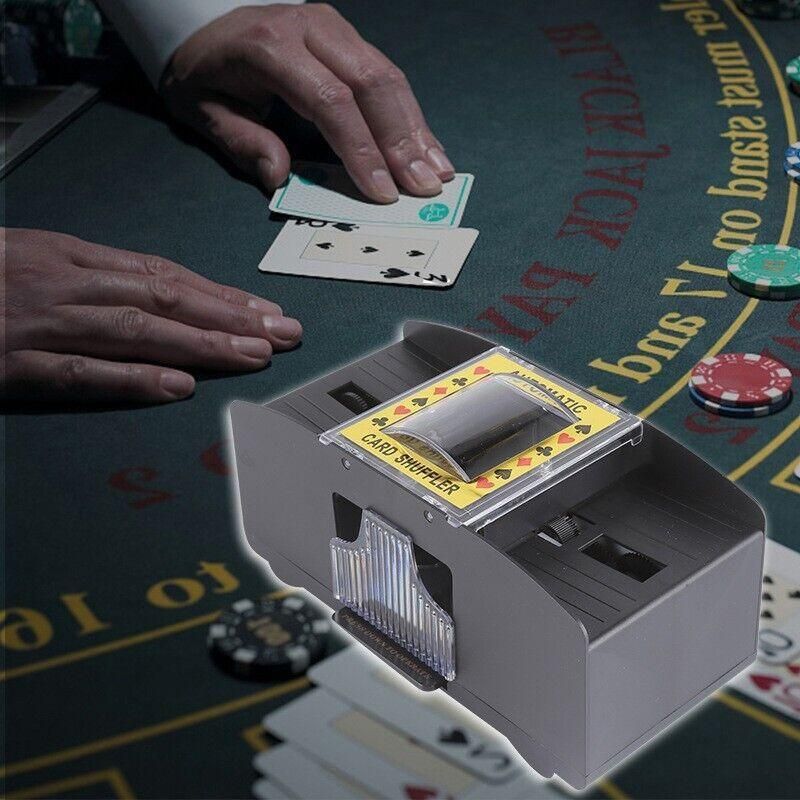 2 Deck Automatic Card Shuffler for Poker Casino Home Game Use