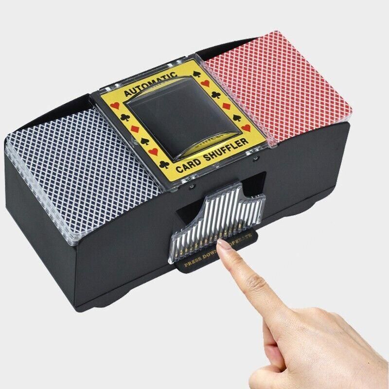 2 Deck Automatic Card Shuffler for Poker Casino Home Game Use