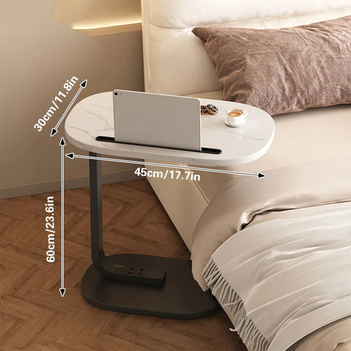 Mini Side Table Wooden Board Movable Lightweight Small Desk Compact Home Office