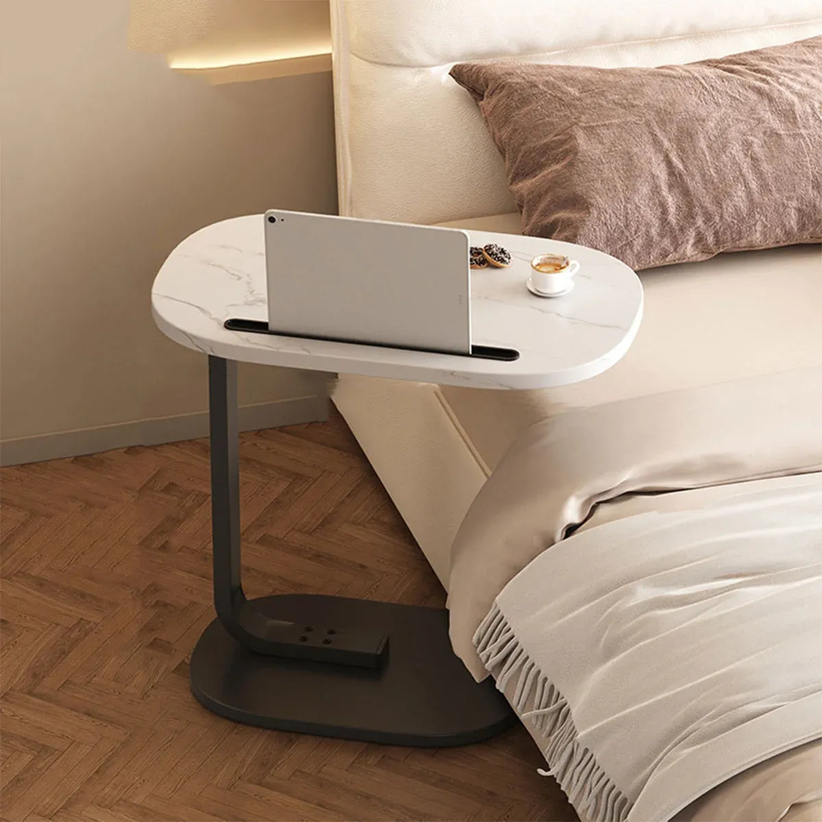 Mini Side Table Wooden Board Movable Lightweight Small Desk Compact Home Office