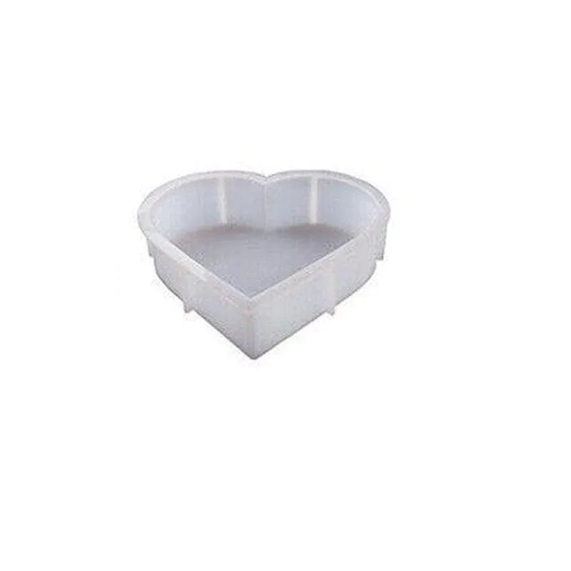 New Large Crystal Epoxy Resin Mold Geometry Cube Specimen Love Heart Round Mould - Heart