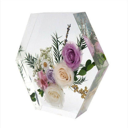 New Large Crystal Epoxy Resin Mold Geometry Cube Specimen Love Heart Round Mould - Heart