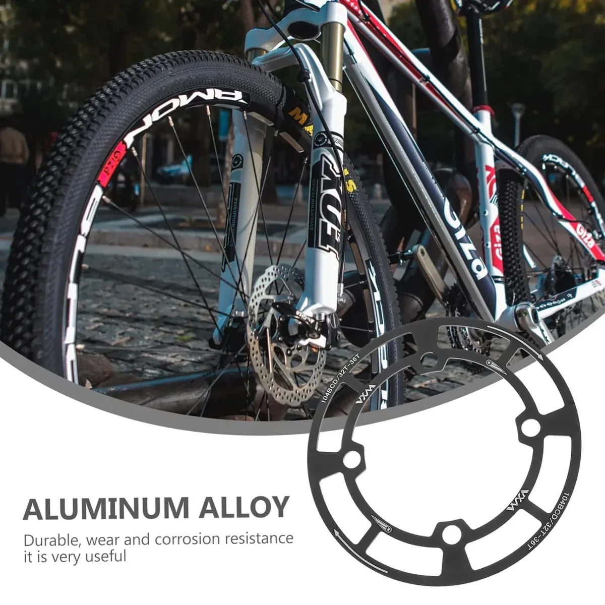 Round Bicycle Gear Disc Cover Single Speed Wheel Protection Shield for Bike Use