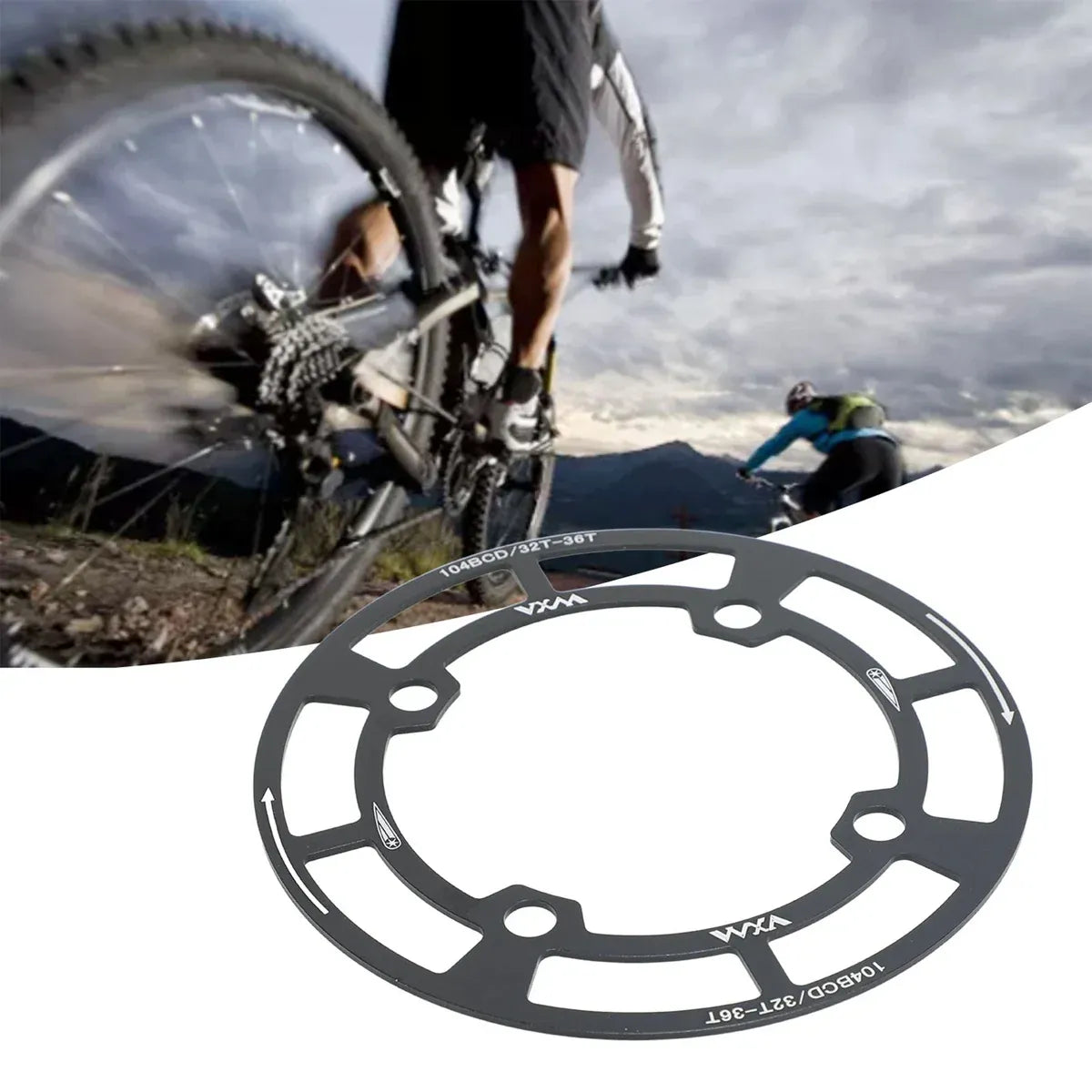 Round Bicycle Gear Disc Cover Single Speed Wheel Protection Shield for Bike Use