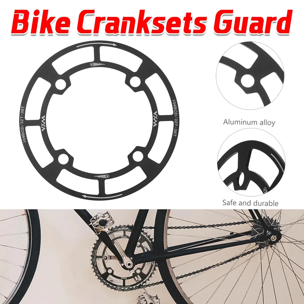 Round Bicycle Gear Disc Cover Single Speed Wheel Protection Shield for Bike Use