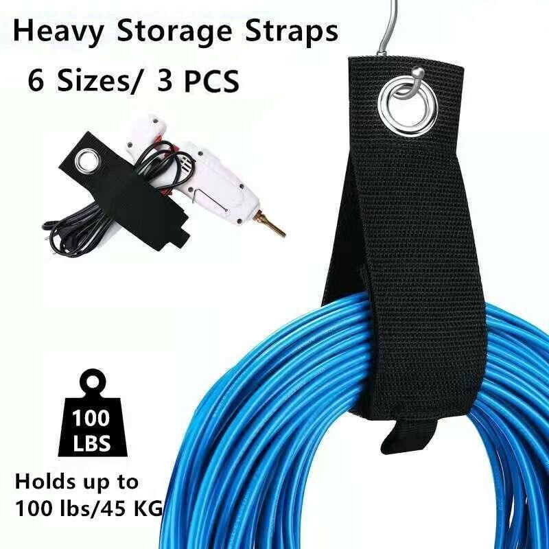 3X Organizer Cord Holder Heavy Duty Cable Storage Straps Extension 6 Sizes - 50*660mm