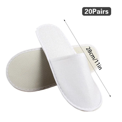 20 Pairs Disposable Hotel Slippers Star Design Homestay Towel Thickened NonSlip