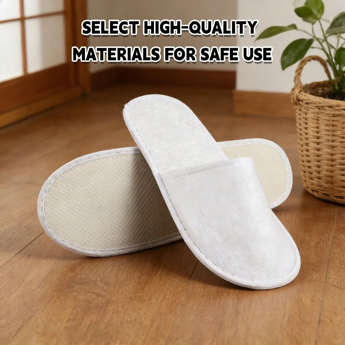 20 Pairs Disposable Hotel Slippers Star Design Homestay Towel Thickened NonSlip