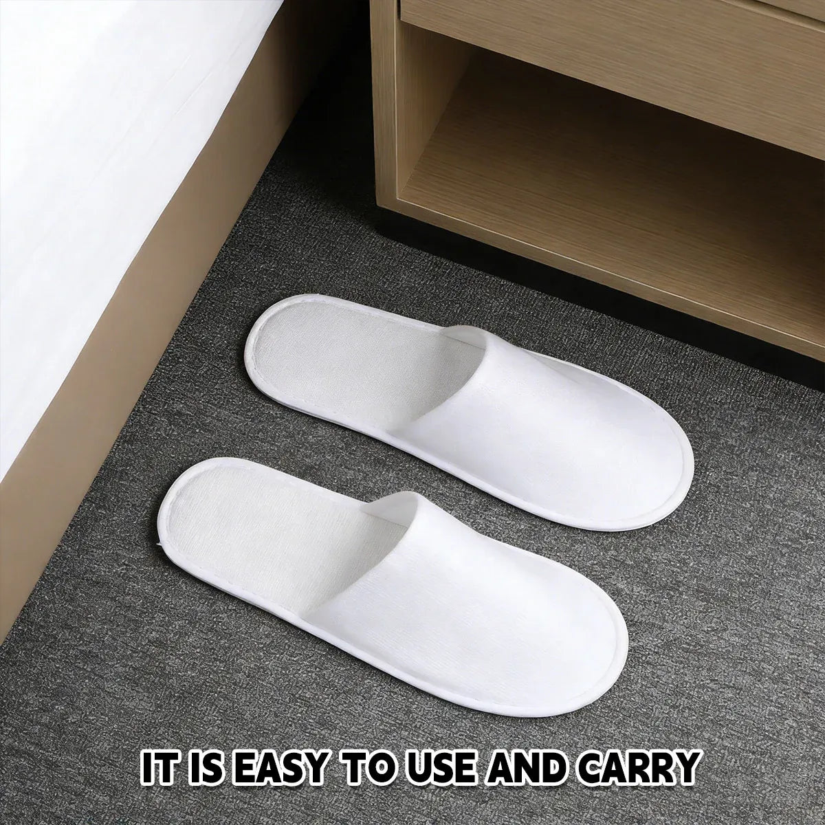 20 Pairs Disposable Hotel Slippers Star Design Homestay Towel Thickened NonSlip
