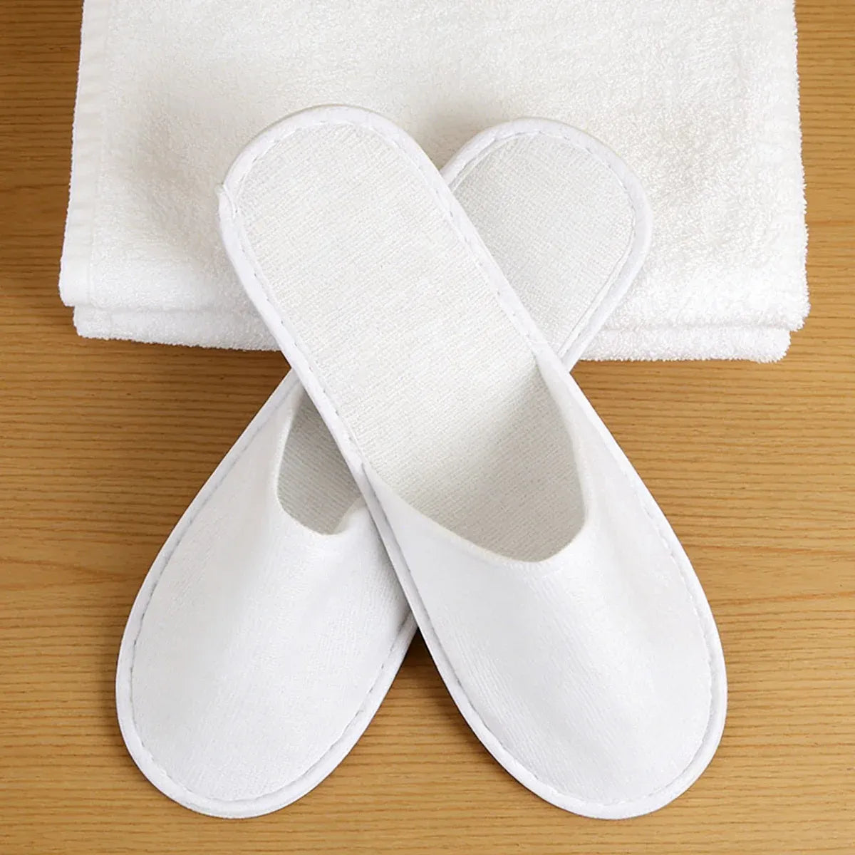 20 Pairs Disposable Hotel Slippers Star Design Homestay Towel Thickened NonSlip