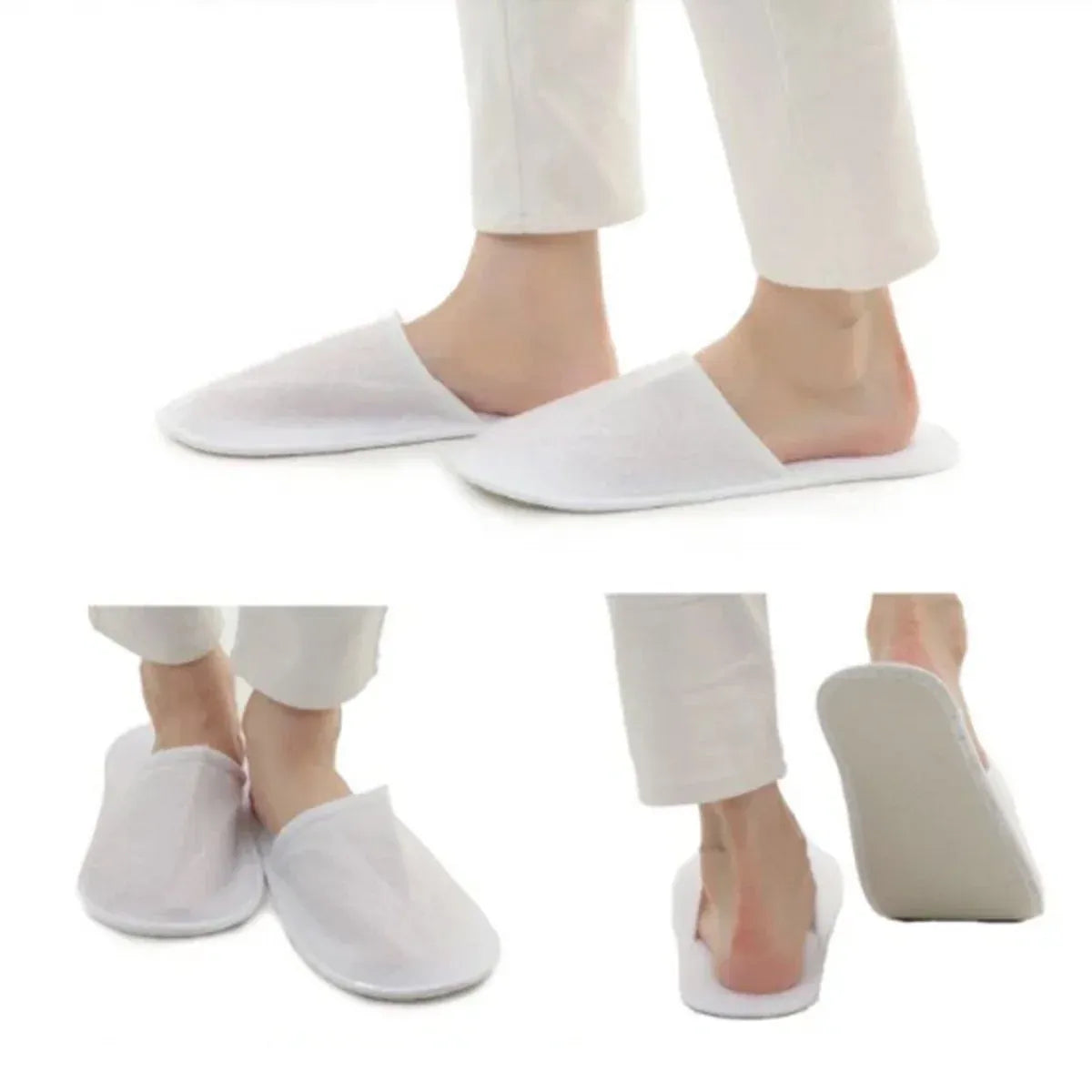 20 Pairs Disposable Hotel Slippers Star Design Homestay Towel Thickened NonSlip