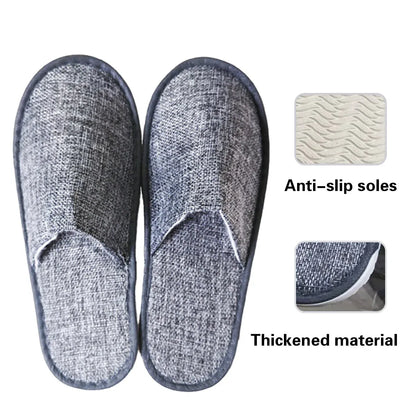 20 Pairs Disposable Portable Slippers Comfortable Anti-Slip Hotel Travel Backup