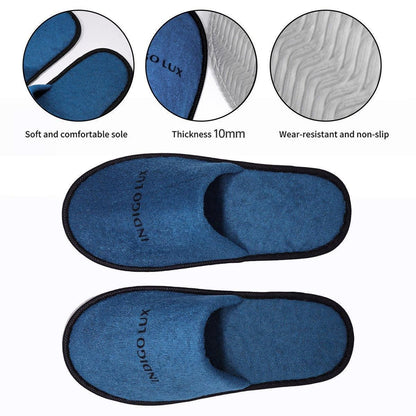 30 Pairs Hotel Guesthouse Hospitality Slippers for Household Comfort and Use - Blue