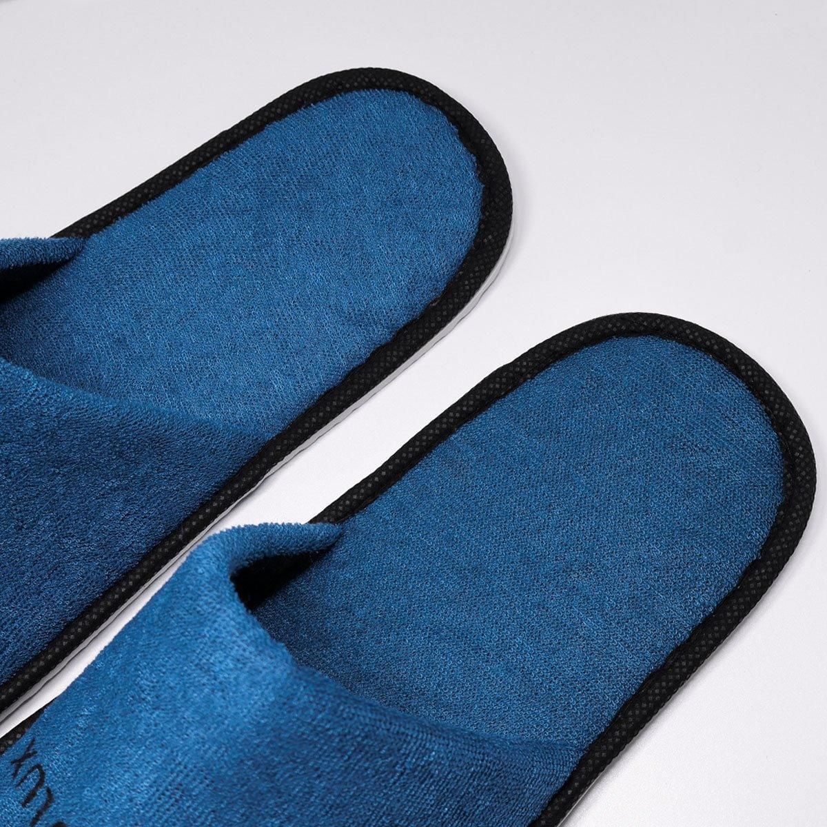 30 Pairs Hotel Guesthouse Hospitality Slippers for Household Comfort and Use - Blue