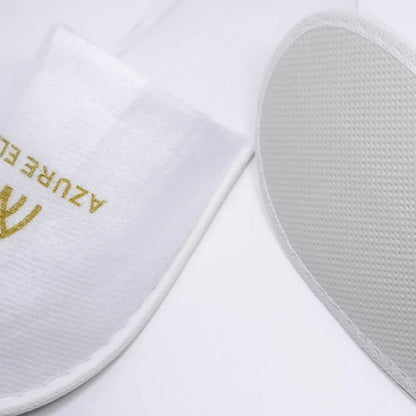 30 Pairs Hotel Guesthouse Hospitality Slippers for Household Comfort and Use - White
