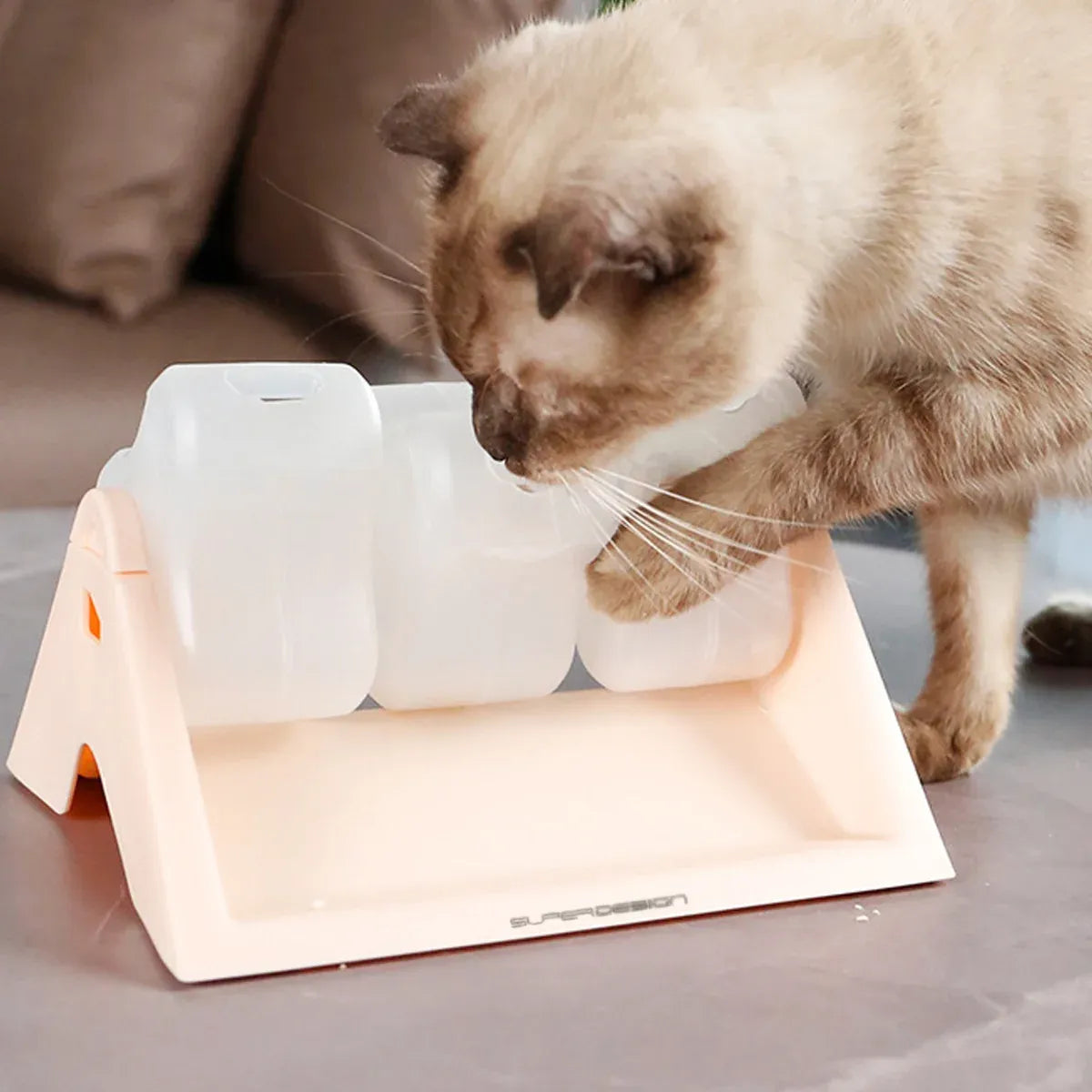 Cat Puzzle Feeder Toy Turntable Leaky Food Dispenser for Snacks Freeze Treats