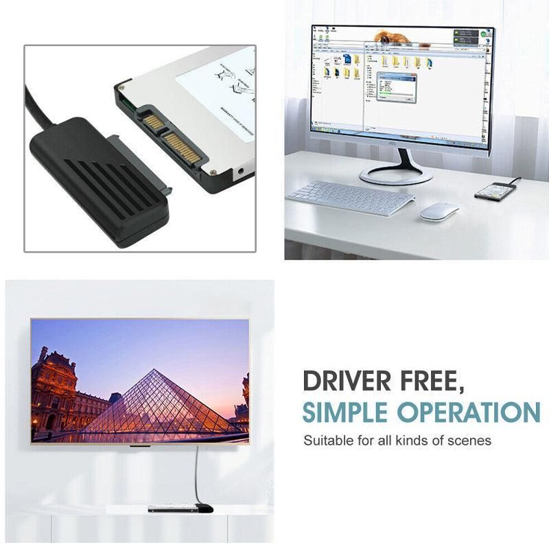 45cm USB 3.0 to SATA 22Pin 2.5Inch Hard Disk Driver SSD Adapter Data Power Cable