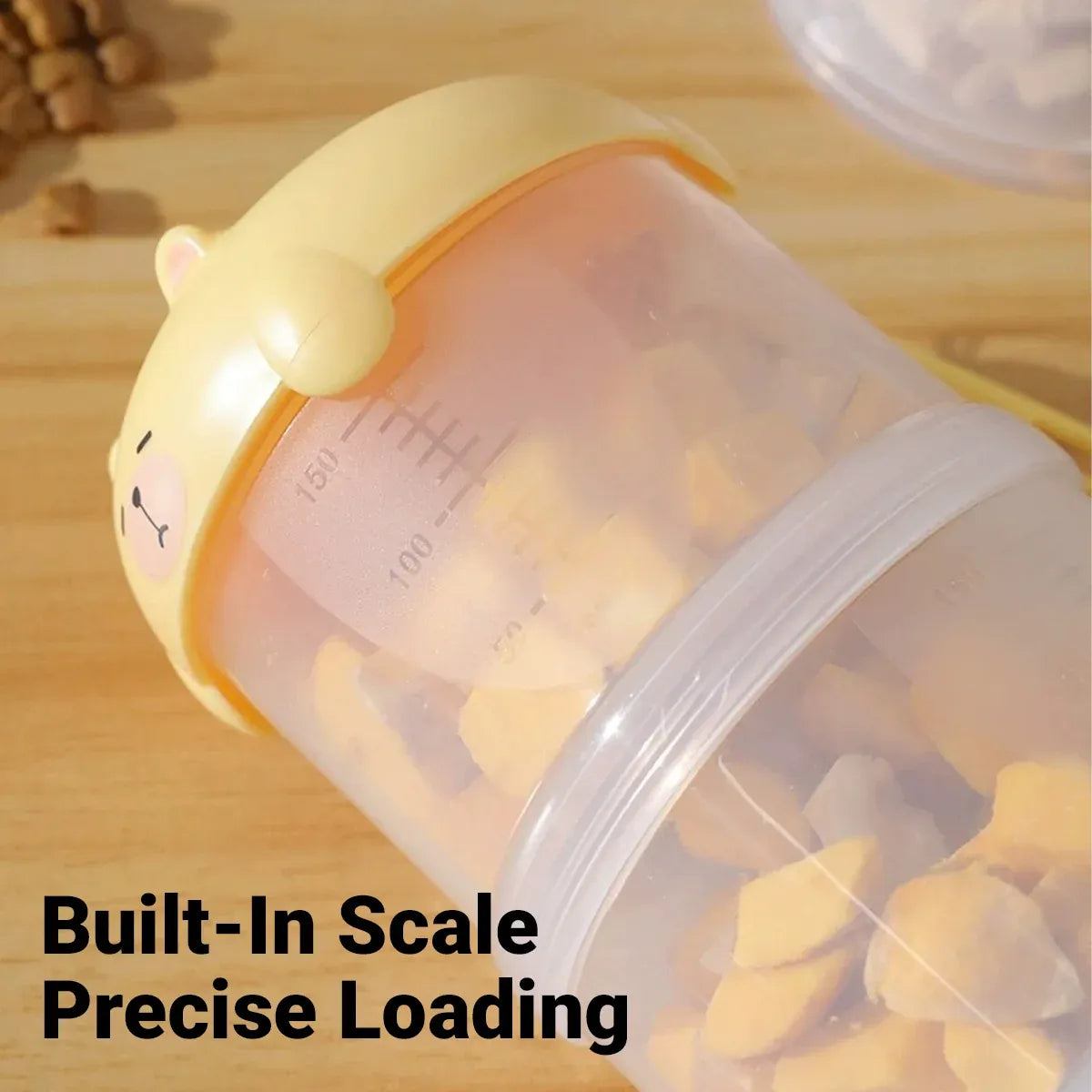 3-Tier Portable Pet Food Storage Container - Stackable Snack Bucket Bear Lid - Coffee