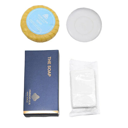 50pcs Hotel Soap Bars for Guesthouse Bathroom Travel Toiletries Set Hotel Use - Round