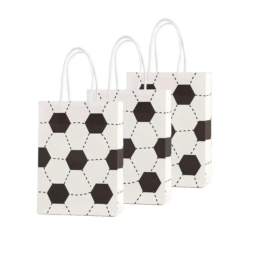 30PCS Fashion Ball Kraft Paper Gift Bag Festivals gift tote bag Party Favor Bag - Soccer-30pcs