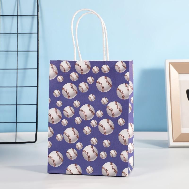 30PCS Fashion Ball Kraft Paper Gift Bag Festivals gift tote bag Party Favor Bag - Soccer-30pcs