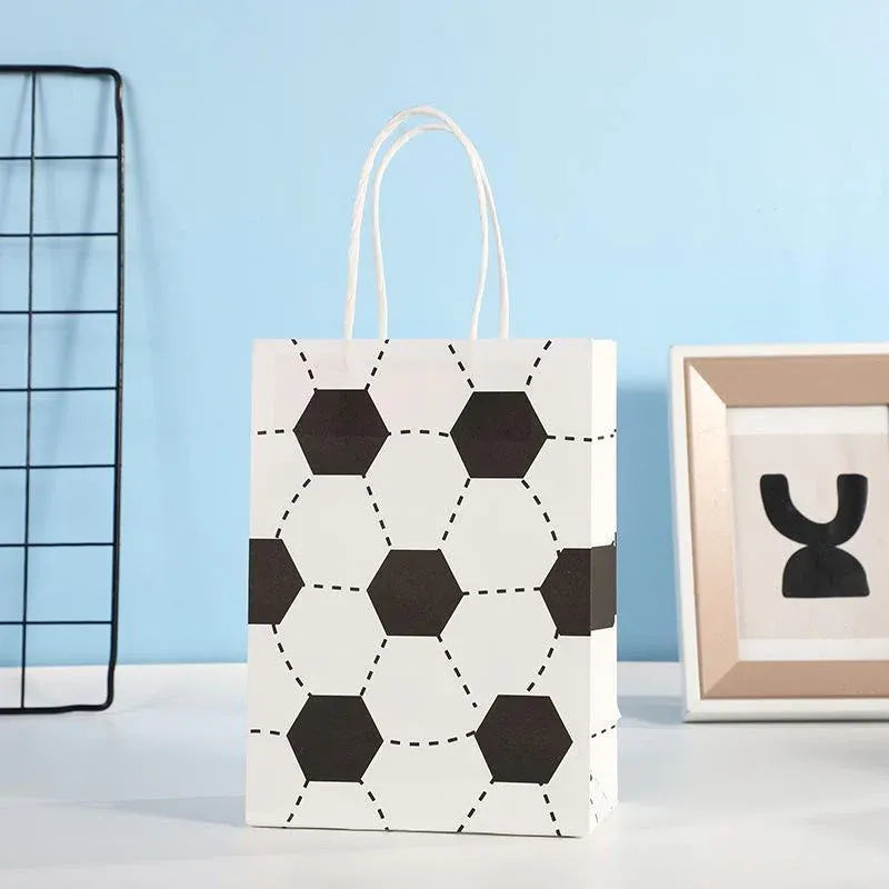 30PCS Fashion Ball Kraft Paper Gift Bag Festivals gift tote bag Party Favor Bag - Soccer-30pcs