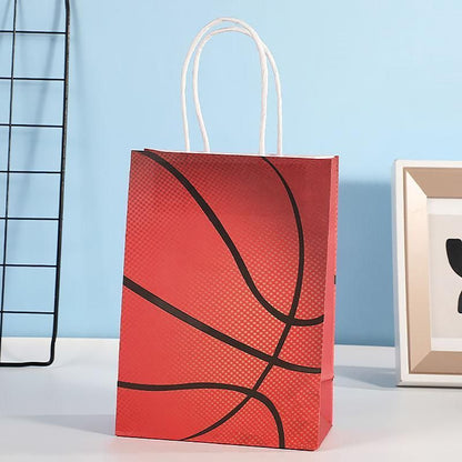 30PCS Fashion Ball Kraft Paper Gift Bag Festivals gift tote bag Party Favor Bag - Soccer-30pcs