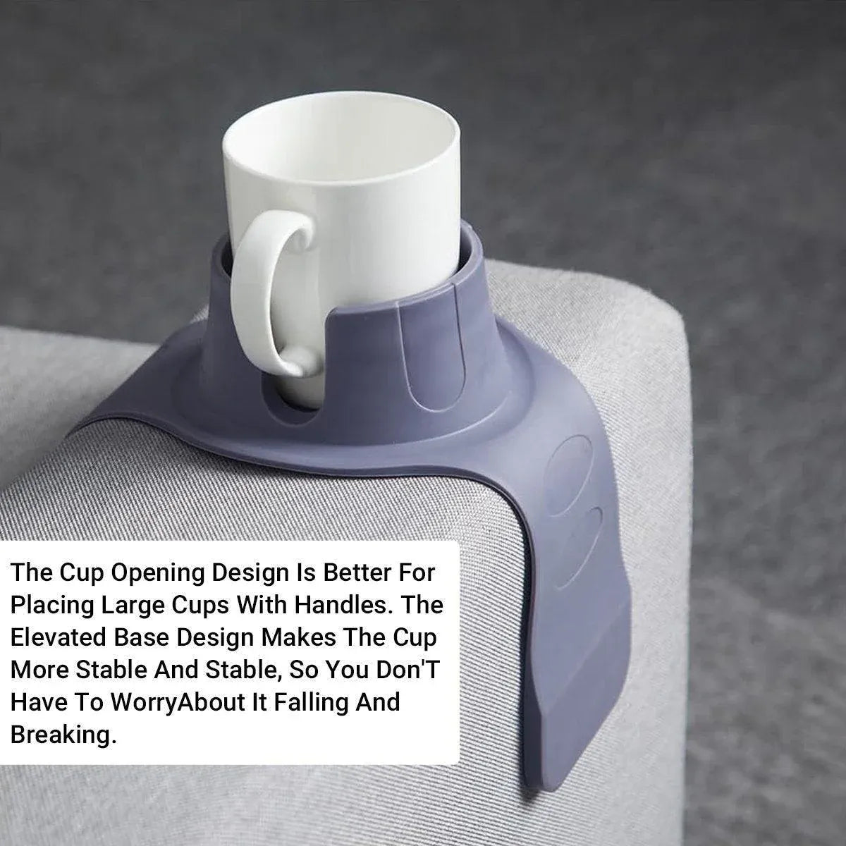 Couch Cup Holder Silicone Drink Coaster Tray Sofa Armrest Stand Car Cup Holder - Coffee