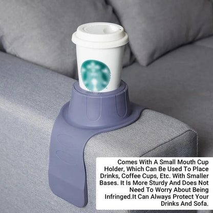 Couch Cup Holder Silicone Drink Coaster Tray Sofa Armrest Stand Car Cup Holder - Coffee