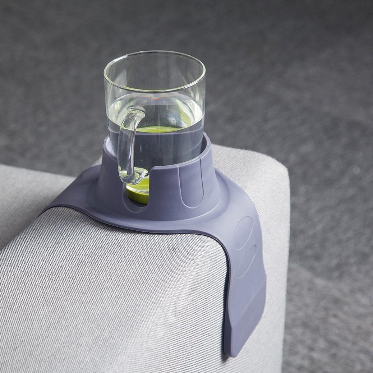 Couch Cup Holder Silicone Drink Coaster Tray Sofa Armrest Stand Car Cup Holder - Coffee