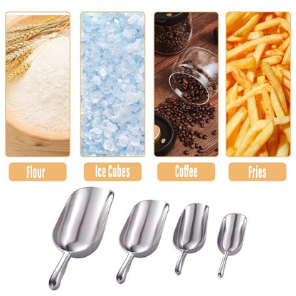 4 Sizes Aluminum Alloy Ice Shovel Flour Rice Scoop Multipurpose Kitchen Tool - XL