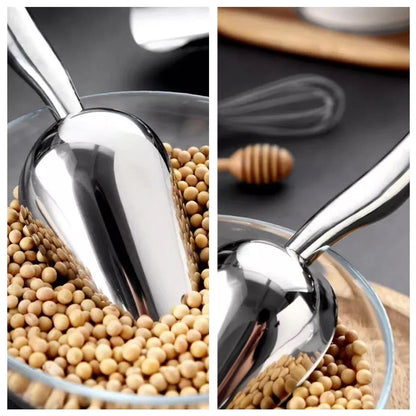 4 Sizes Aluminum Alloy Ice Shovel Flour Rice Scoop Multipurpose Kitchen Tool - XL
