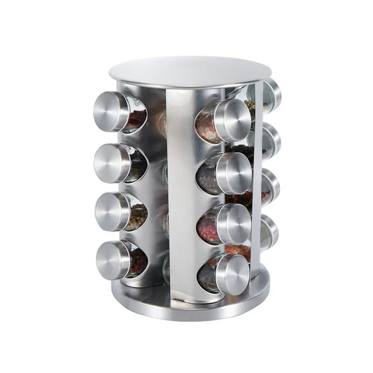 Rotating Spice Bottle Seasoning Rack Multi layer Seasoning Jar Storage Kitchen - Round