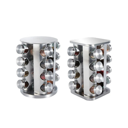 Rotating Spice Bottle Seasoning Rack Multi layer Seasoning Jar Storage Kitchen - Round