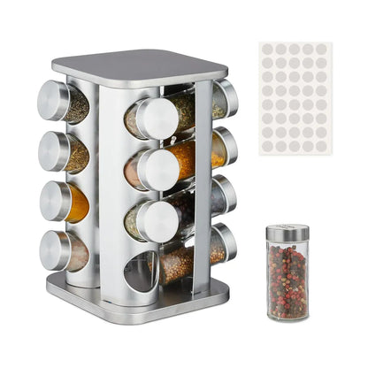 Rotating Spice Bottle Seasoning Rack Multi layer Seasoning Jar Storage Kitchen - Round