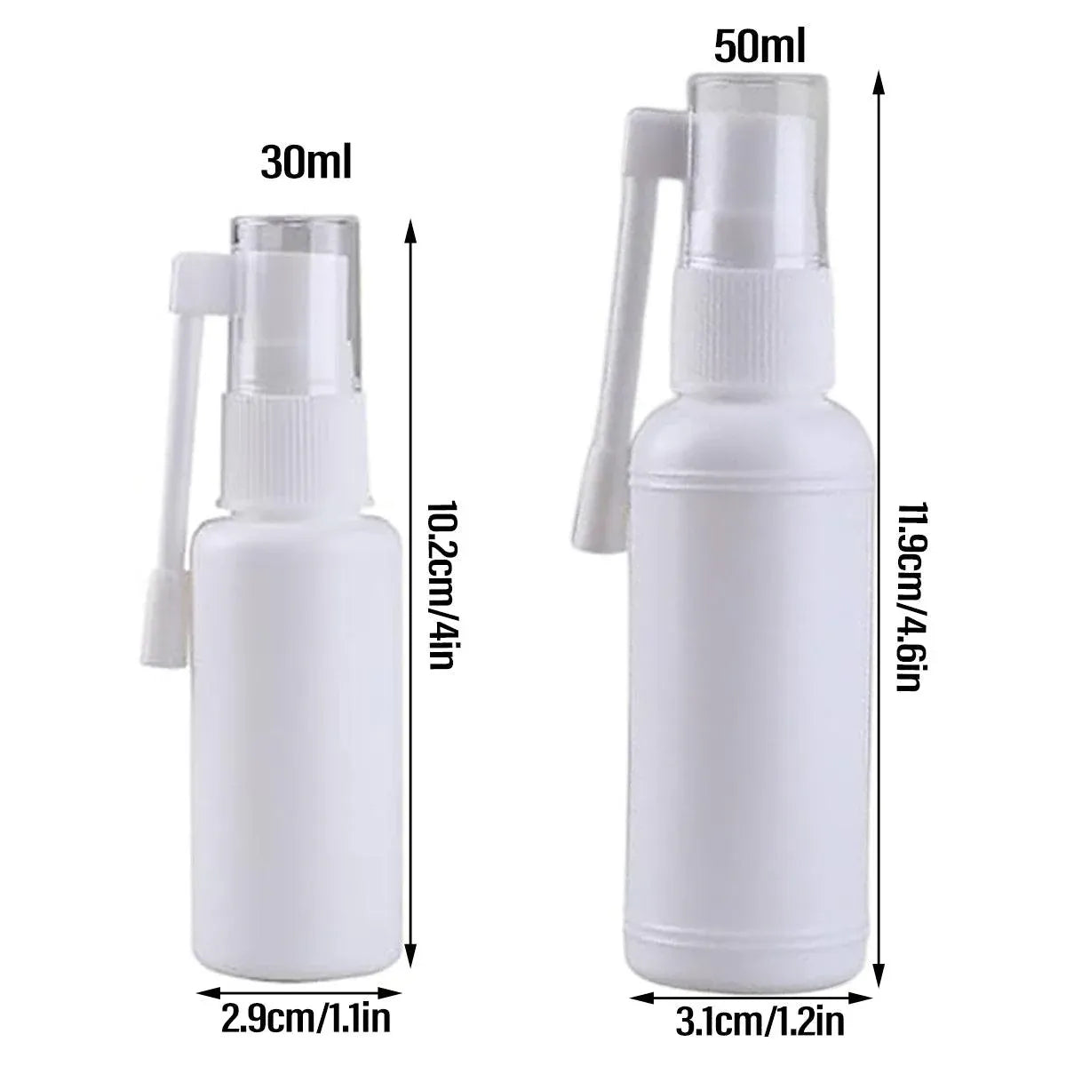 50PCS Rocker Sprayer 360 Degree Spray Bottle Small White Refillable Mist Container - 50ML