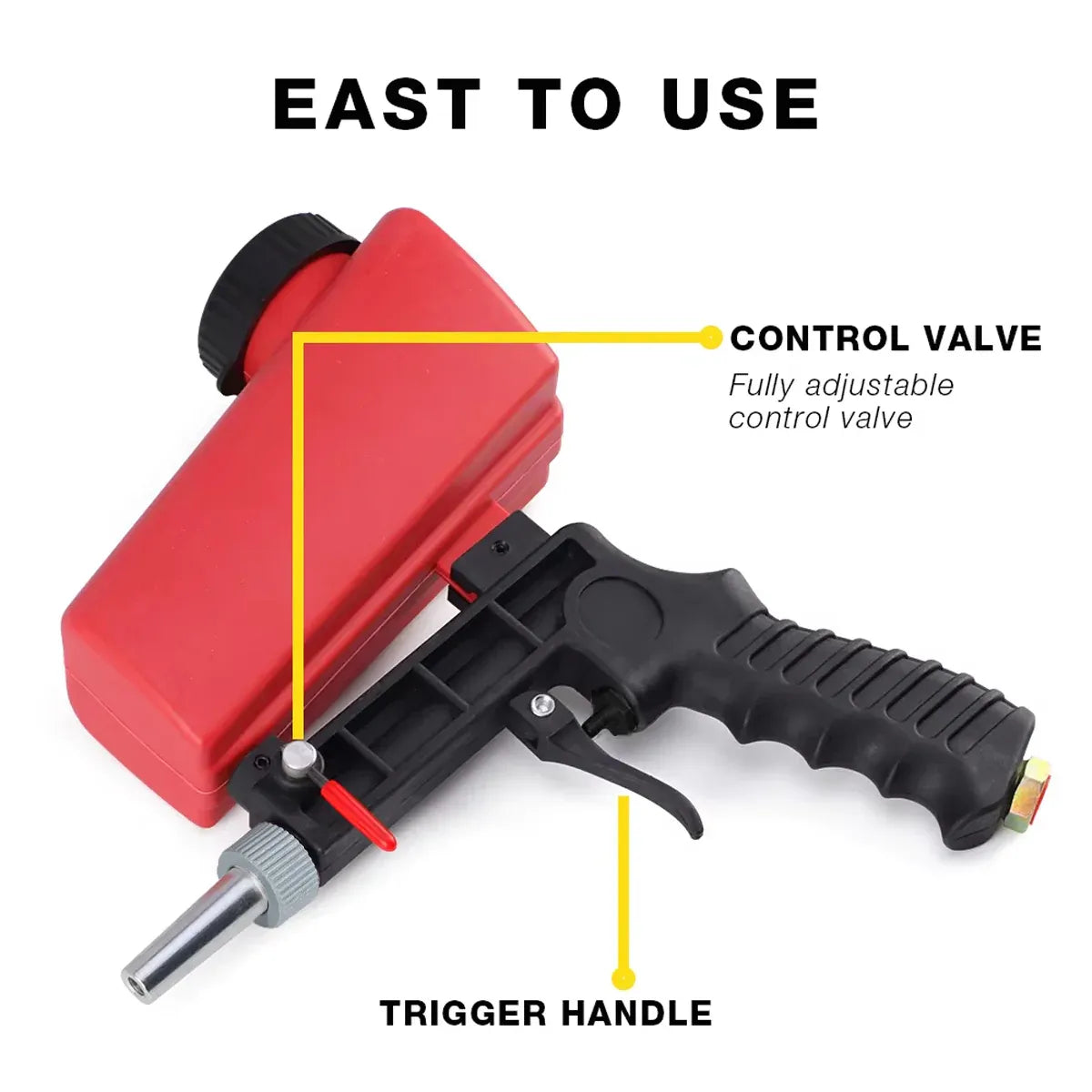 Handheld Sandblasting Tool Portable Pneumatic Tool For Rust Paint Cleaning Use