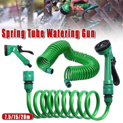 Telescopic Water Hose with Nozzle Garden Sprinkler for Plant Watering Household - 10m