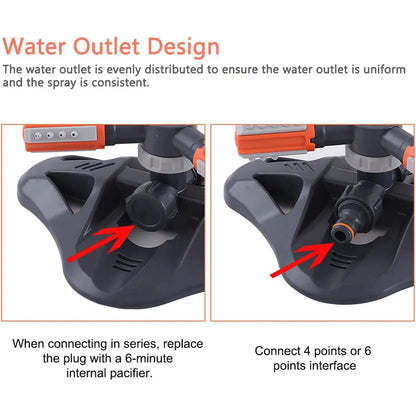 Factory Supply Multifunctional Garden Sprinkler Plastic Three-prong Sprinkler Automatic Rotating Sprinkler