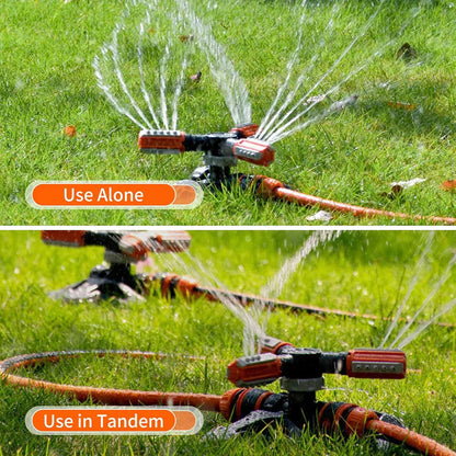 Factory Supply Multifunctional Garden Sprinkler Plastic Three-prong Sprinkler Automatic Rotating Sprinkler