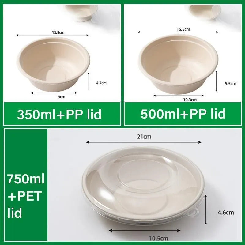 250PCS Food Preparation Burger Storages Cake Packaging Box Lunch Boxes Primary - Primary 750ml-PET lid