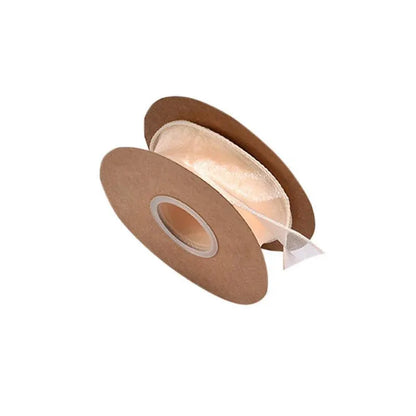 10PCS Bouquet Decor Wrapping Yarn Band Packaging Wave Organza Ribbon 9/10/45m - Beige fishtail veil