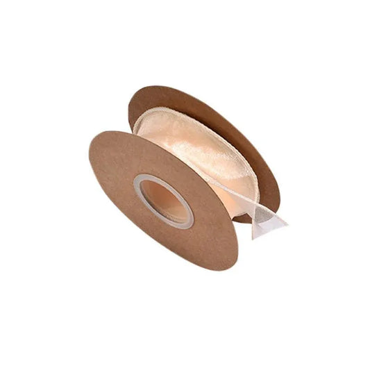 10PCS Bouquet Decor Wrapping Yarn Band Packaging Wave Organza Ribbon 9/10/45m - Beige fishtail veil