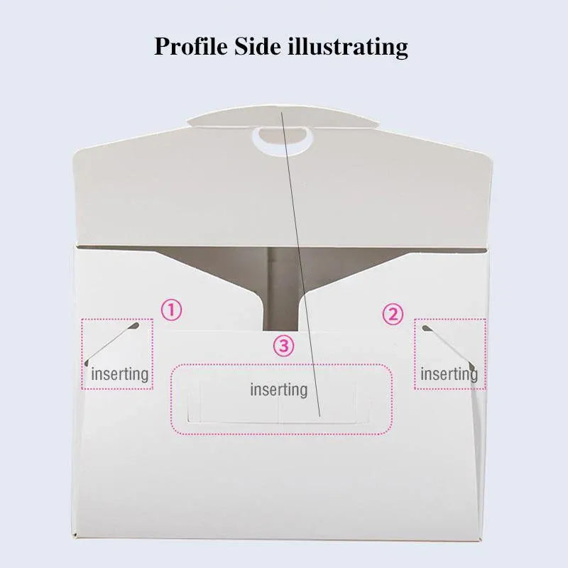 30PCS White Portable Cake Boxes Display Window Packing Case Party with Handle Birthday - 12 inch
