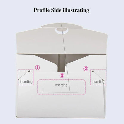 30PCS Grey Portable Cake Boxes Display Window Packing Case with Handle Birthday - 8 inch