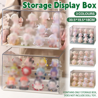 Blind Box Storage Display Rack Transparent Acrylic Collectible Display Case - Blue