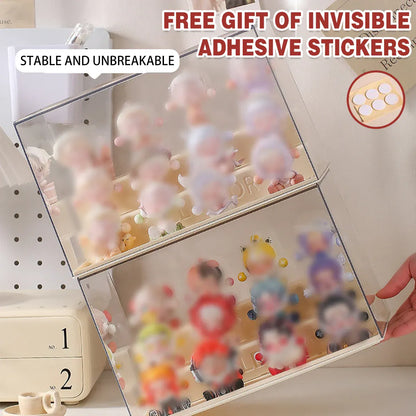 Blind Box Storage Display Rack Transparent Acrylic Collectible Display Case - Blue