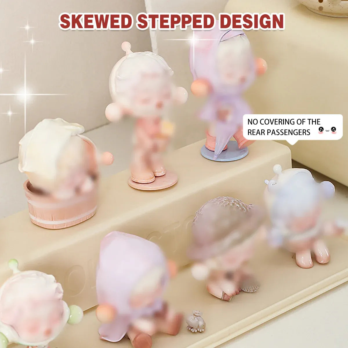 Blind Box Storage Display Rack Transparent Acrylic Collectible Display Case - White