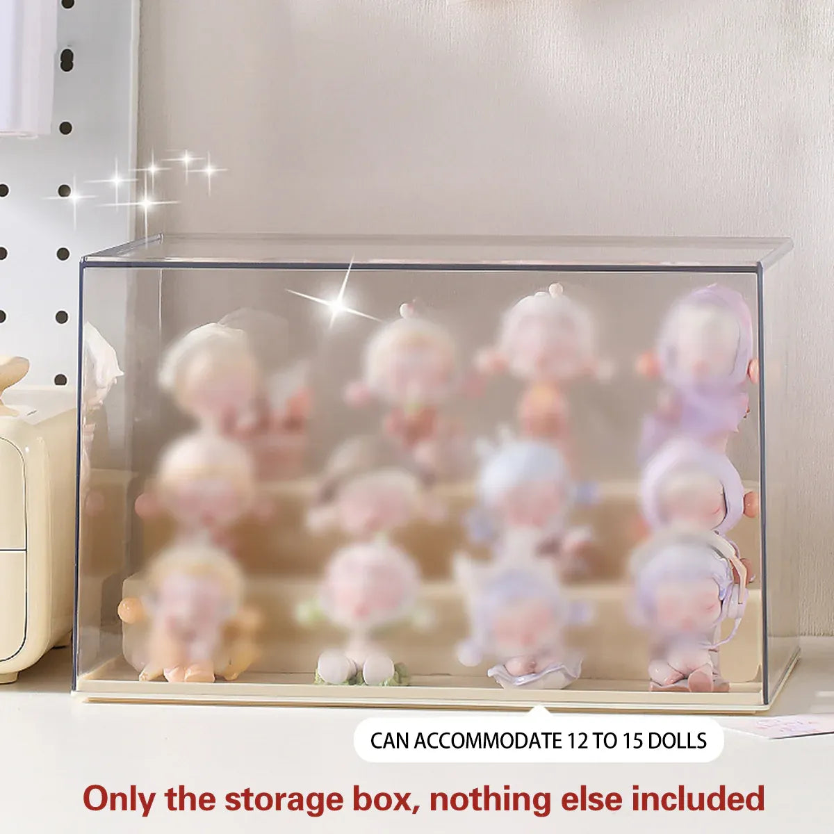 Blind Box Storage Display Rack Transparent Acrylic Collectible Display Case - White