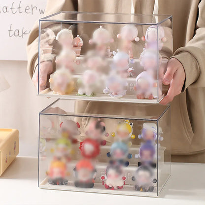 Blind Box Storage Display Rack Transparent Acrylic Collectible Display Case - White